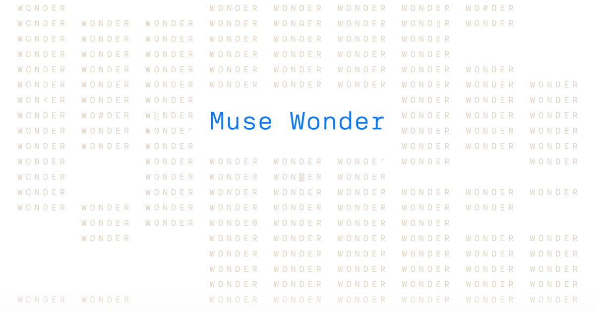 Muse Wonder research announcement from Meta AI Research